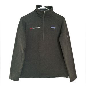 Patagonia Better Sweater 1/4-Zip Fleece Jacket Men’s Gray Red Ventures Logo Sz.M